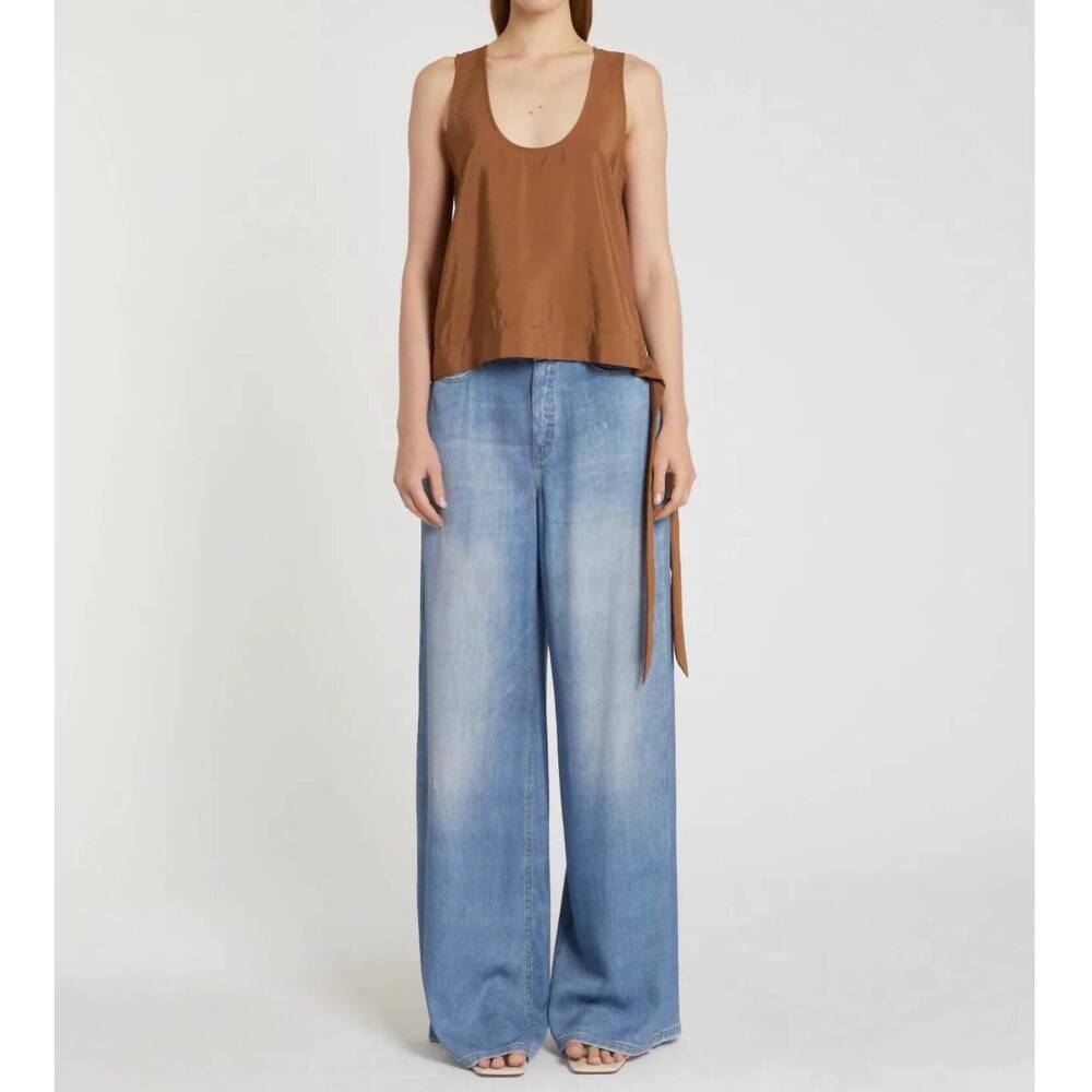 NEW MARELLA umico sleeveless top in tobacco brown